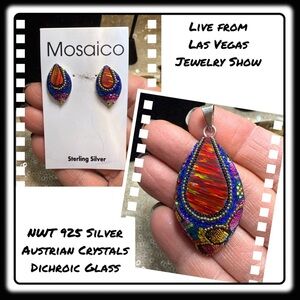 NWT Mosaico Austrian Crystal pendant necklace & earrings 💕💕 new line! 💕💕